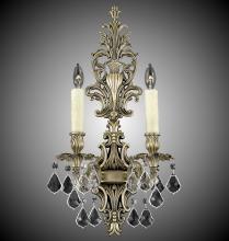 American Brass & Crystal WS9485-A-01G-PI - Two Light Wall Sconce